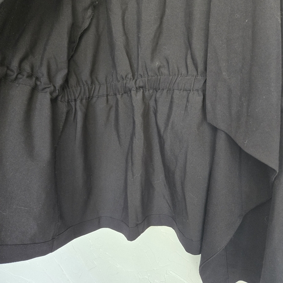 Eloquii Black Drapey Open Drawstring Waist Jacket - Picture 3 of 7